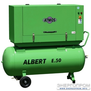 Винтовой компрессор Atmos Albert E 50-10 с ресивером (850 л/мин) ― Компрессоры и компрессорное оборудование