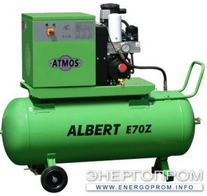 Винтовой компрессор Atmos Albert E 70 10 с ресивером (900 л/мин [albert-e-70-10-s-resiverom]) ― Компрессоры и компрессорное оборудование
