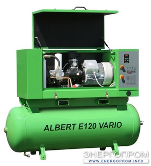 Винтовой компрессор Atmos Albert E 120 Vario с ресивером (950-2250 л/мин) ― Компрессоры и компрессорное оборудование