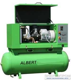 Винтовой компрессор Atmos Albert E 140 10 с ресивером (2300 л/мин [albert-e-140-10-s-resiverom]) ― Компрессоры и компрессорное оборудование