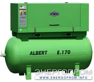Винтовой компрессор Atmos Albert E 170 13 с ресивером (2400 л/мин) ― Компрессоры и компрессорное оборудование